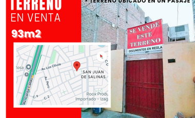 TERRENO EN PASAJE SMP