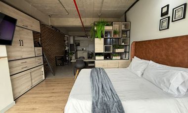 Amoblado HERMOSO Apartaestudio tipo loft Laureles
