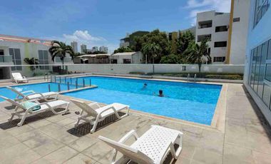 ARRIENDO APARTAMENTO AMOBLADO, DOS HABITACIONES, DOS BAÑOS, SALA, COMEDOR, COCINA, BALCÓN VISTA AL MAR,