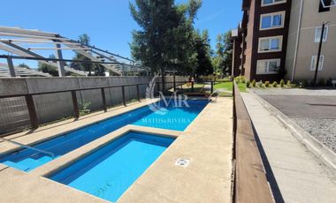Departamento en Arriendo Estilo Mariposa, Condominio Parque Pucón Oriente, Gastos Comunes Incluidos