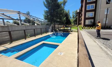 Departamento en Arriendo Estilo Mariposa, Condominio Parque Pucón Oriente, Gastos Comunes Incluidos