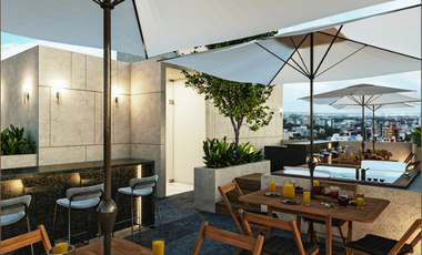 Venta de Departamento de 83m2 totales (39m2 habitables) con Terraza Privada de 37m2- en Col. Roma Sur #26-461