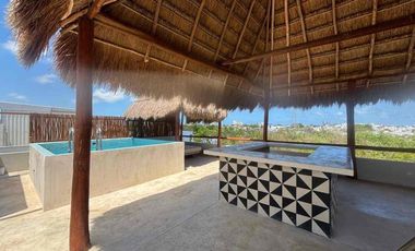 Renta de Estudio Amueblado con Alberca– 2do Nivel Sobre Av. Fonatur, a pasos de Av. Huayacán