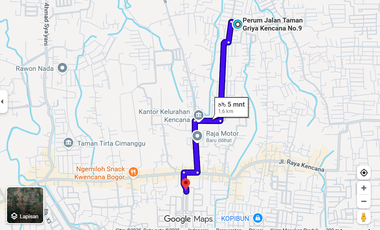Taman Griya kencana, Tanah sereal, Administratif Kota Bogor,  1 KM from Bukit cimanggu city, 5Menit / 2Km dari stasiun cilebebut,  Baru Renov