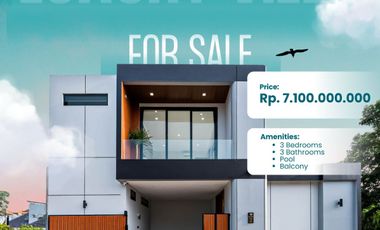 FOR SALE LUXURY VILLA WITH BEAUTY POOL, INTERIOR AND BALCONY AT CANGGU