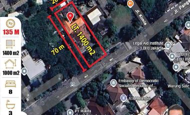 Jual Hitung Tanah 20x70m2 Super Strategis Jl Diponegoro Jakpus