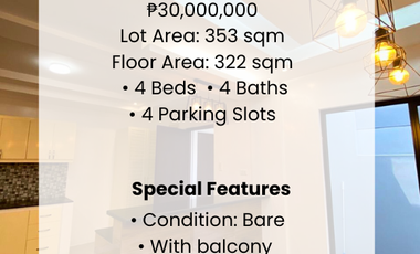 Santa Barbara Royale 4-Bedroom 3-Storey House for Sale with 2 Parking Slots in Tandang Sora, Quezon City
