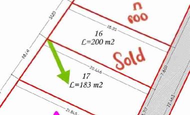 Tanah Luas 183m² Zona Kuning & Hak Milik Lokasi Jl  Tulip Ungasan area Investasi strategis.