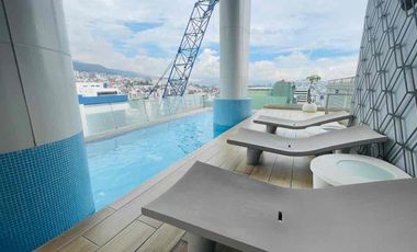 RENTA DEPARTAMENTO AMOBLADO EN NACIONES UNIDAS, EDIFICIO UNIQUE, 3 habitaciones cada una con su baño.