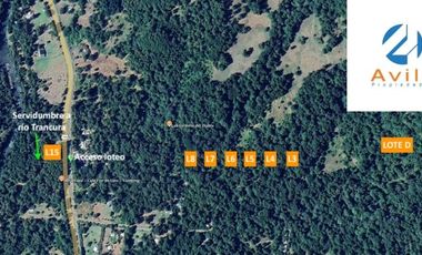CURARREHUE sector Caren parcelas desde 5.000m2 con servidumbre a río Trancura COD.VTAP262