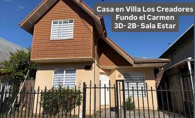 Casa 3D 2B Villa Los Creadores Temuco