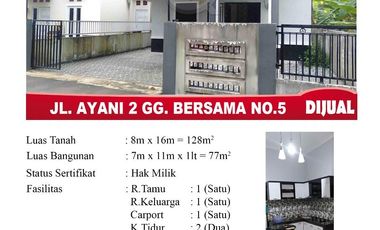 BANTING HARGA Rumah 100m dari Ayani 2 (Gg.Bersama) + Ada Dapur