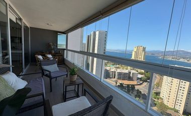 Costa Montemar, Vista, AMOBLADO, 3 dormitorios, terraza, estacionamiento