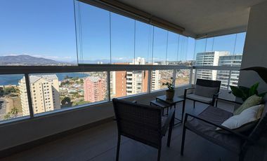 Costa Montemar, Vista, AMOBLADO, 3 dormitorios, terraza, estacionamiento