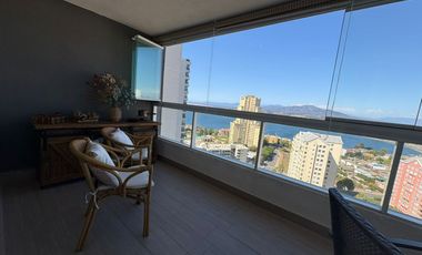 Costa Montemar, Vista, AMOBLADO, 3 dormitorios, terraza, estacionamiento