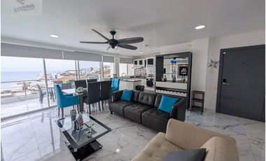 Venta de Departamento con vista al mar 3 habitaciones Ciudad del mar, Manta, Manabi