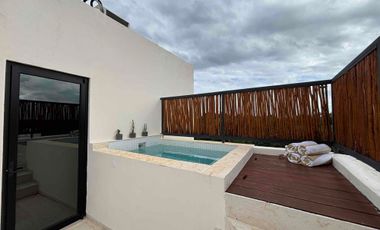 CASA DE 3 RECAMARAS EN TULUM CON ROOFTOP Y PLUNGE POOL PRIVADO