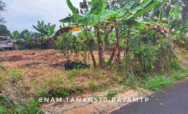 Dijual tanah bagus matang datar pinggir jalan dekat kota strategis