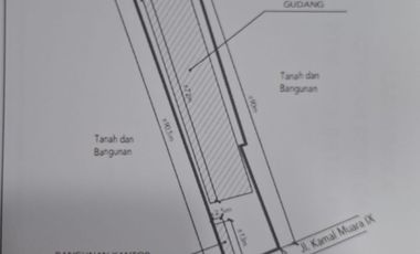 DIJUAL CEPAT GUDANG DI JL KAMAL MUARA IX
