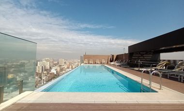 ARRIENDO Departamento1D1B semi amoblado, Metro Chile España