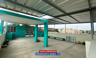 DEPARTAMENTO AMOBLADO 3ER PISO EN ALQUILER - URB. EL BOSQUE ICA