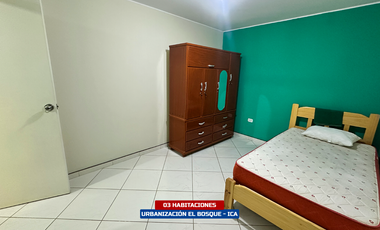 DEPARTAMENTO AMOBLADO 3ER PISO EN ALQUILER - URB. EL BOSQUE ICA