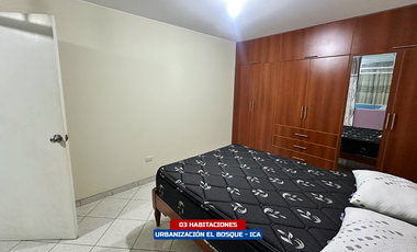 DEPARTAMENTO AMOBLADO 2DO PISO - URB. EL BOSQUE (ICA)