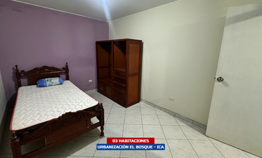 DEPARTAMENTO AMOBLADO 2DO PISO - URB. EL BOSQUE (ICA)