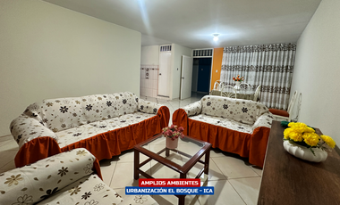 DEPARTAMENTO AMOBLADO 2DO PISO - URB. EL BOSQUE (ICA)