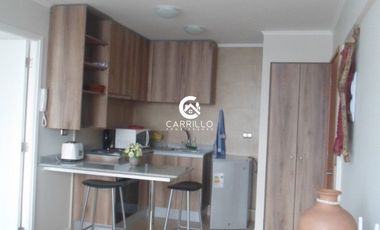 Arrendamos excelente depto amoblado con estacionamiento