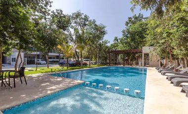 Departamento en renta en Playa del Carmen amueblado con alberca y seguridad