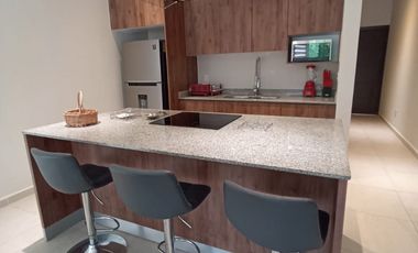 Departamento en renta en Playa del Carmen amueblado con alberca y seguridad