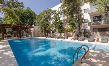 Departamento en renta en Playa del Carmen amueblado con alberca y seguridad
