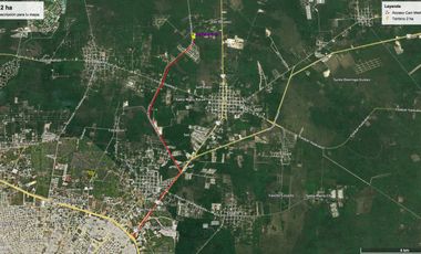Terreno de 2 ha Carretera Chicxulub Puerto, municipio de Conkal.