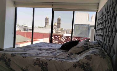 Departamento en renta amueblado centro de puebla a una cuadra de la catedral