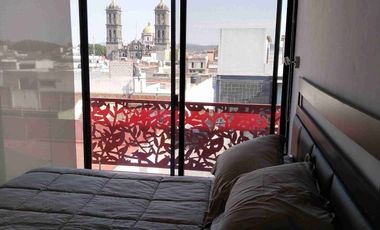 Departamento en renta amueblado centro de puebla a una cuadra de la catedral