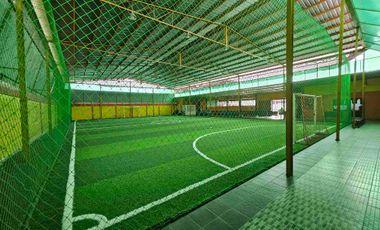 rumah bulatan dan footsal di Harapan raya.
