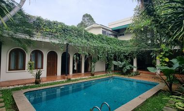 For Rent Mediterranean House, 4 BR Furnished with Pool - Location in Cipete, South Jakarta