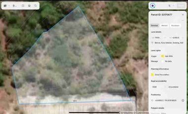 dijual tanah 4960m² IDR 275 juta per are dekat poltekpar Bali STP nusa dua