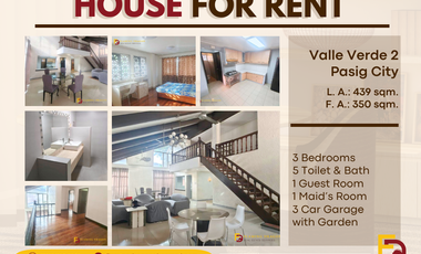 4 BR House For Rent in Valle Verde 2 Pasig