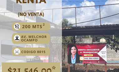 Terreno en renta en Unidad Magisterial José Vasconcelos, Ciudad Lázaro Cárdenas