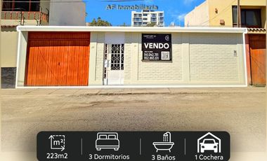 VENTA DE CASA 224M2, EN ZONA EXCLUSIVA DE PESCASEROLLI TACNA.