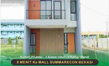 TOWNHOUSE PREMIUM BATA MERAH - 2 LANTAI 3 KT - DEKAT SUMMARECON BEKASI