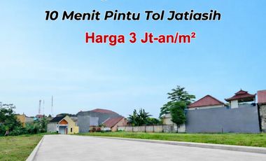 Kavling Murah Bekasi 10 Menit Pintu Tol Jatiasih Free SHM