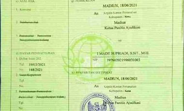 Dijual Tanah Sawah Aktif Di JIWAN Kabupaten Madiun