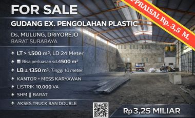 Gudang dijual di Kota Baru Driyorejo, Petiken, Gresik, Jawa Timur