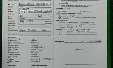 Dijual Rumah Kost Sdh Terisi Penuh Dekat Kampus Di Umbulharjo Jogjakarta (NY)
