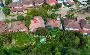 Two Adjacent Detached Houses for Sale – Nimit Mai, Khlong Sam Wa Total land nearly 200 sq.wah. Designed for shared living with privacy.