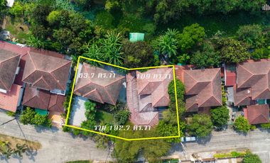 Two Adjacent Detached Houses for Sale – Nimit Mai, Khlong Sam Wa Total land nearly 200 sq.wah. Designed for shared living with privacy.