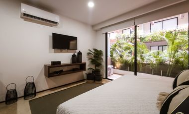Venta Departamento Amueblado en Tulum | 1 Recámara | Alberca y Rooftop